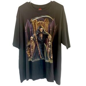 VINTAGE KING REAPER HERO BUFF AMAZING FRONT AND BACK PRINT QUALITY TEE SIZE XXL